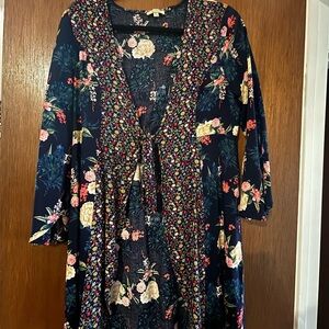 Floral Bohemian kimono